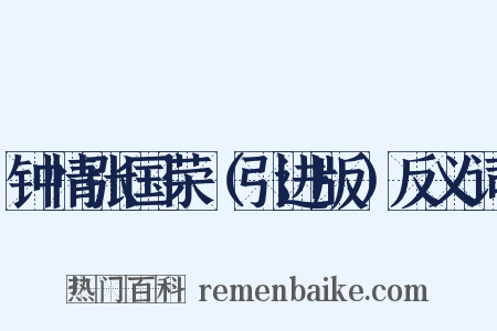 钟情张国荣（引进版）反义词是什么意思的图片